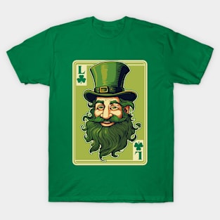 Leprechaun Shamrock Card St Paddys Day Festival T-Shirt